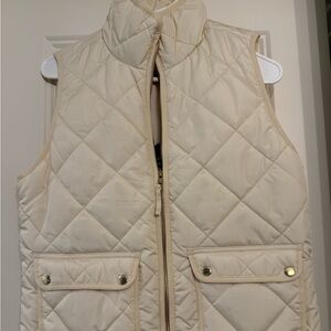 J. Crew Cream Puffer Vest XS